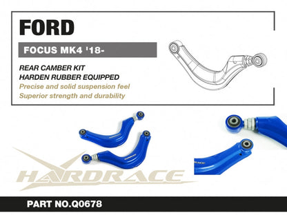 Hardrace Hardened Rubber Rear Camber Kit Ford Focus 19- MK4 W / Multi-link