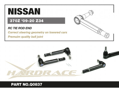 Hardrace RC Tie Rod End for Lowered Suspension Nissan 370z Z34 / Z 22- / Infiniti G 06-14 V36 / Q50