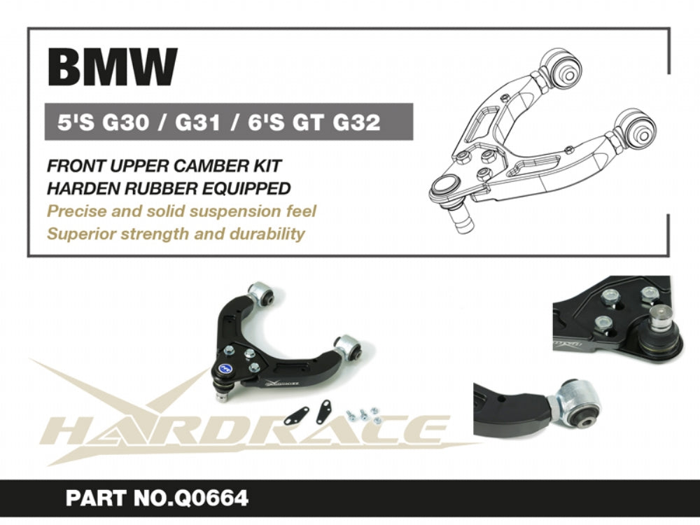 Hardrace Hardened Rubber Front Upper Camber Kit BMW 5s G30 / 5s Touring G31 / 6s GT G32