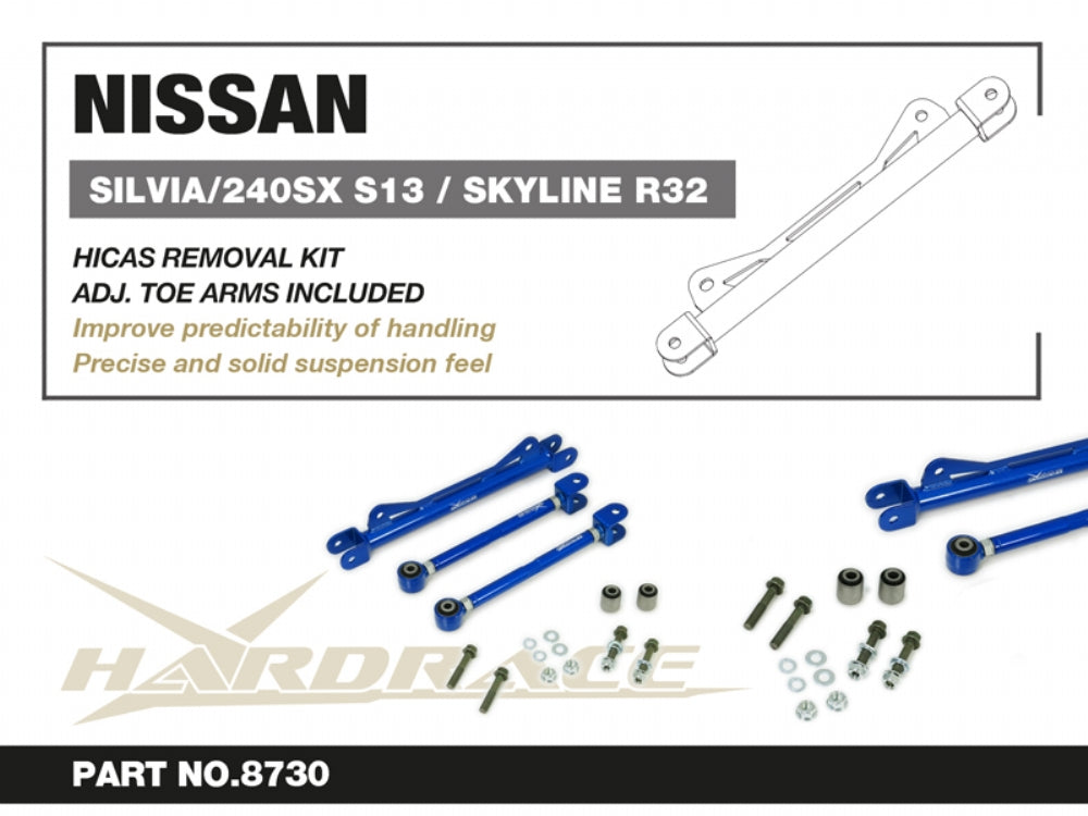 Hardrace Hardened Rubber Hicas Removal Adjustable Kit Nissan S13 / R32 / R32 Gt-r