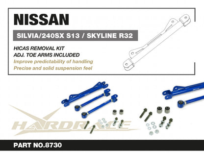 Hardrace Hardened Rubber Hicas Removal Adjustable Kit Nissan S13 / R32 / R32 Gt-r