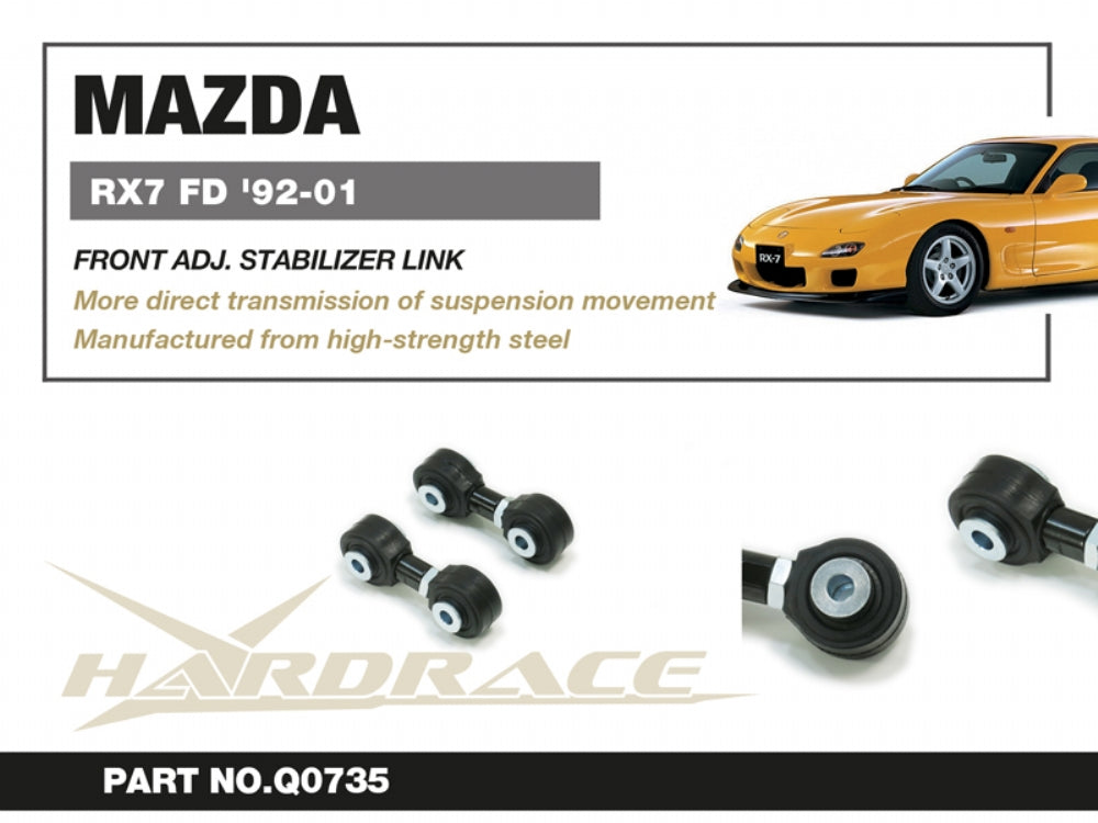 Hardrace Pillow Ball Front Adjustable Stabilizer Link Mazda RX-7 92-02 FD