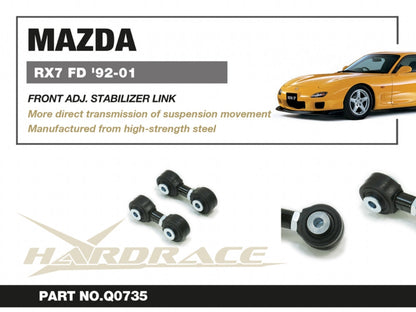 Hardrace Pillow Ball Front Adjustable Stabilizer Link Mazda RX-7 92-02 FD