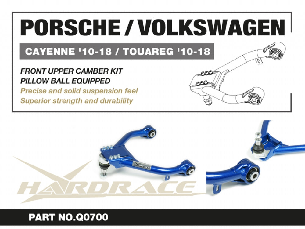 Hardrace Pillow Ball Front Upper Camber Kit Porsche Cayenne 10-18 / Volkswagen Touareg 10-18