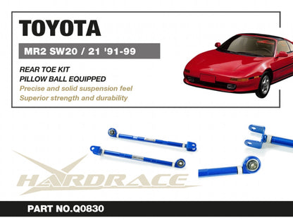 Hardrace Pillow Ball Rear Toe Kit Toyota MR2 SW20 / 21 92-99 (Produced After 12.1991, Rev2+)