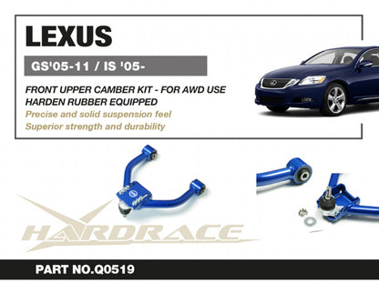 Hardrace Hardened Rubber Front Upper Camber Kit Lexus Gs 05-11 / Is 05 / Toyota Crown 03-08