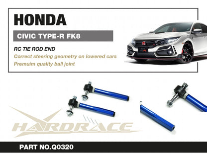 Hardrace Pillow Ball RC Tie Rod End for Lowered Suspension Honda Civic 17- FK8 Type-r / Rc