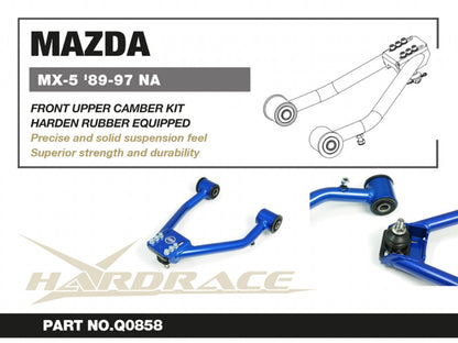 Hardrace Hardened Rubber Front Upper Camber Arm Mazda MX-5 Miata 1st NA 1989-1998