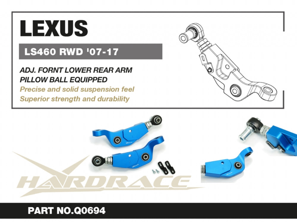 Hardrace Pillow Ball Front Lower Rear Arm Adjustable Lexus Ls 4th XF40 2007-2017