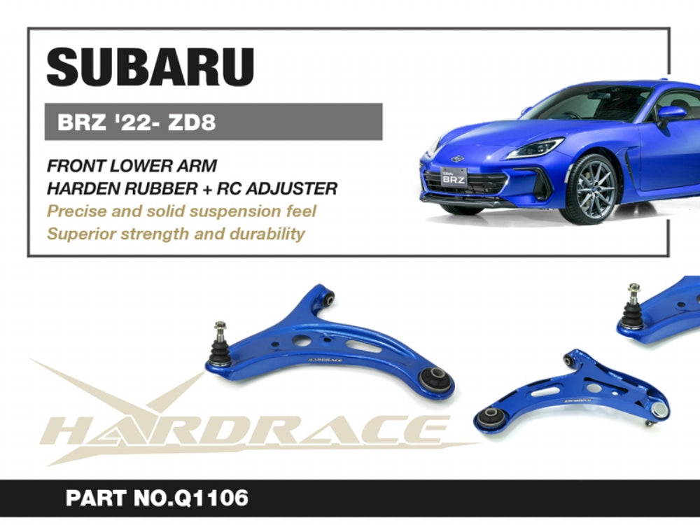 Hardrace Hardened Rubber Front Lower Arm with RC Ball Joint Subaru BRZ ZD8 2021+