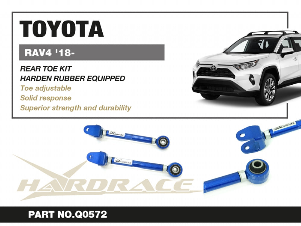 Hardrace Hardened Rubber Rear Toe Kit 14mm Toyota RAV4 18- / Harrier 20- / Lexus NX 21