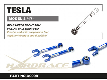 Hardrace Pillow Ball Rear Upper Front Arm Tesla Model 3 2017+