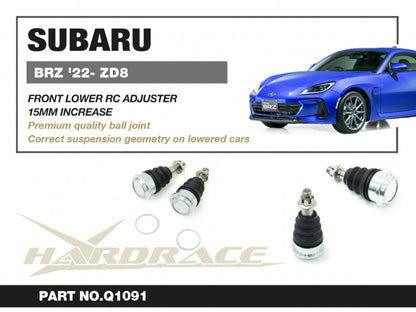 Hardrace Front Roll Center Adjuster +15mm Subaru BRZ 22