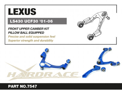 Hardrace Pillow Ball Front Upper Camber Kit Lexus Ls 3rd XF30 2001-2006