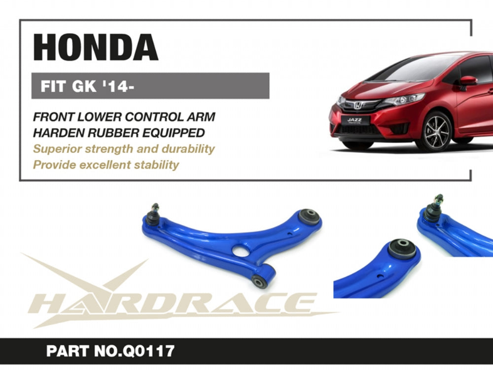 Hardrace Hardened Rubber Front Lower Control Arm Honda Fit GK 2014-2020