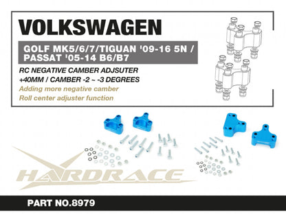 Hardrace Negative Camber Adjuster +40mm VW Golf 05- / Tiguan 09-16 / Passat 05-14 / Audi A3 04- 8979