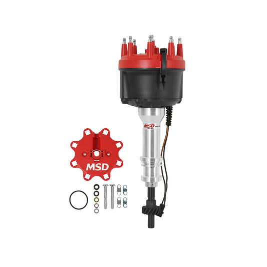 MSD 8580 Pro-Billet Billet Distributor, Iron Gear Ford V8 351C-460