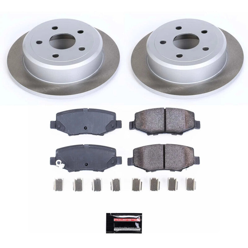 PowerStop 2018 Jeep Wrangler JK Rear Semi-Coated Rotor Kit (SC3090)