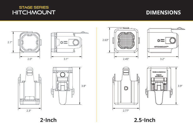 Diode Dynamics Hitch Mount LED Pod Reverse Kit for GMC Sierra 1500 2019-2023 C1R