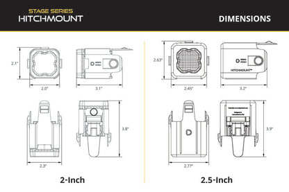 Diode Dynamics Hitch Mount LED Pod Reverse Kit for GMC Sierra 1500 2019-2023 C1R