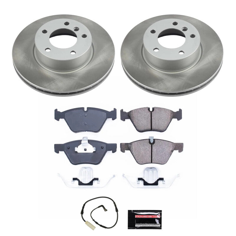 PowerStop 08-10 BMW 128i Front Semi-Coated Rotor Kit (SC8949)