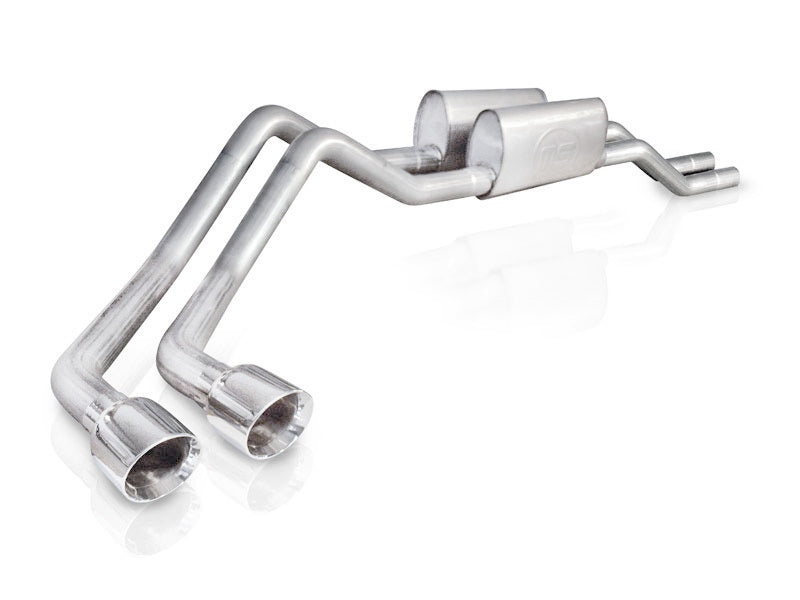 Stainless Works 2004-08 F150 5.4L Exhaust 2-1/2in Chambered Mufflers Behind Passenger Tire Exit | Ford F150 (04-08) (08F150TDRT)