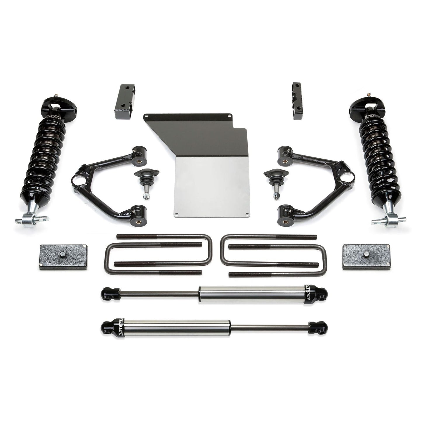 Fabtech 3.5" Budget UCA System w/ DL 2.5 Coilovers & Rear DL Shocks | GM C/K1500 Pickup (14-18) (K1070DL)