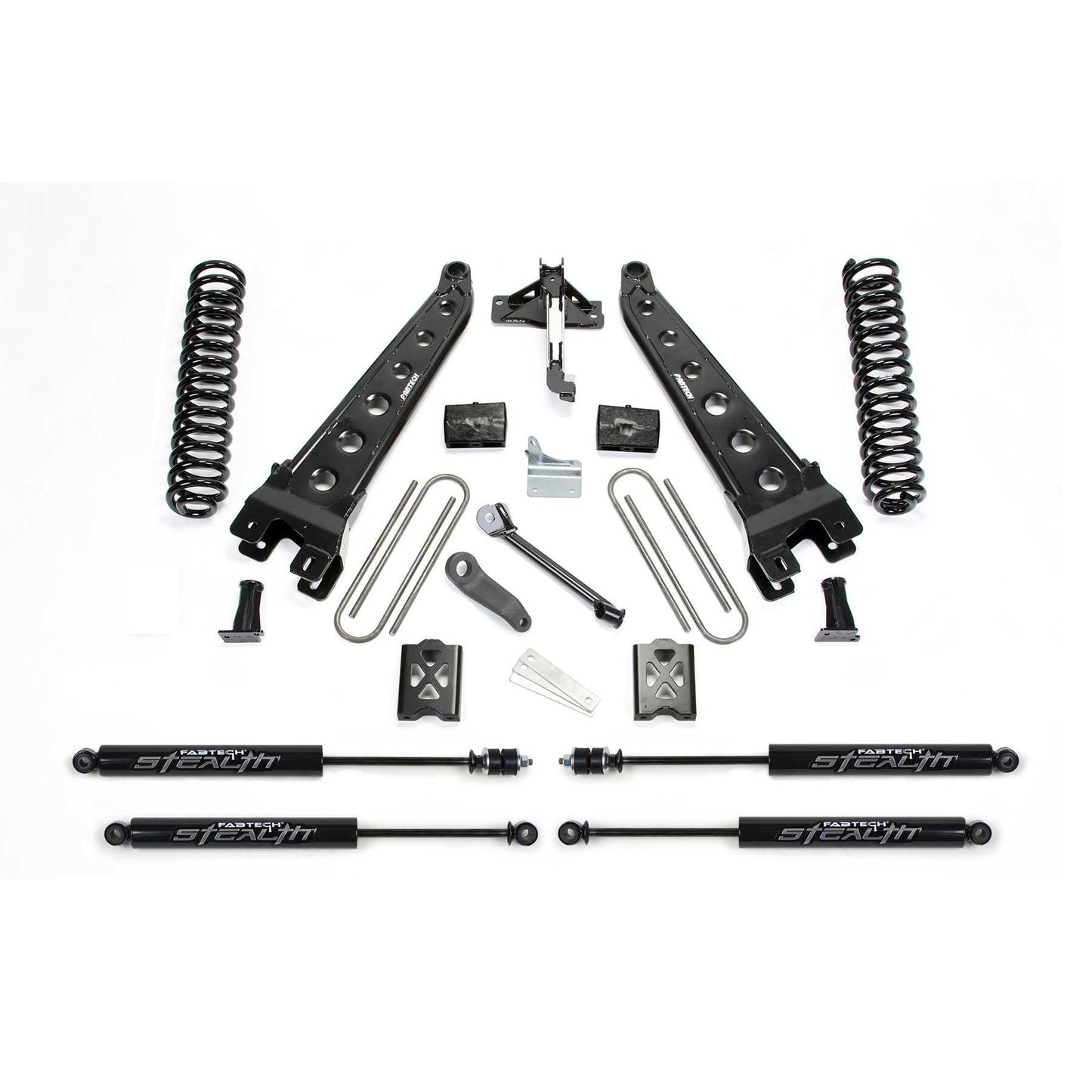 Fabtech 6in Radius Arm System w/ Coils & Stealth w/ Factory Overload | Ford F250 4WD (05-07) (K20111M)