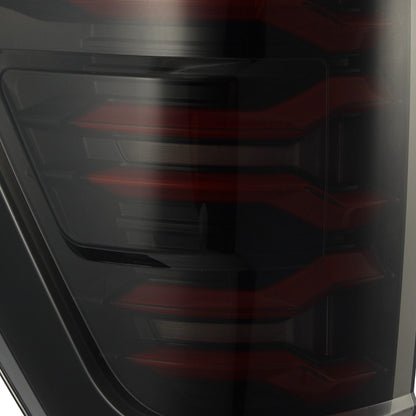 AlphaRex 21-23 Ford F150/F150 Raptor LUXX-Series LED Tail Lights Black-Red