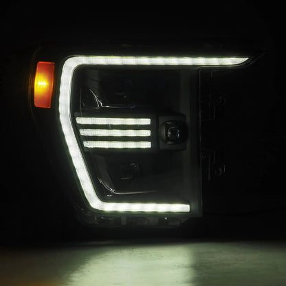 AlphaRex 21-23 Ford F150 PRO-Series Halogen Projector Headlights Black