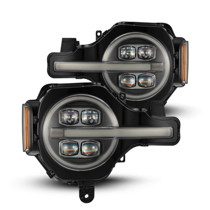 AlphaRex 21-25 Ford Bronco / 22-25 Bronco Raptor NOVA-Series LED Projector Headlights Black