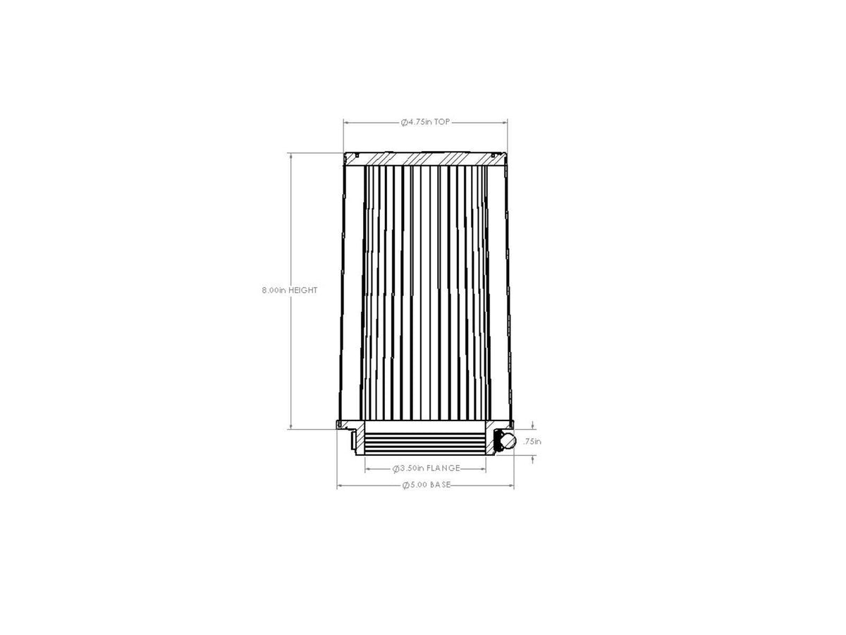 aFe Magnum FORCE Intake Replacement Air Filter w/ D2 Dura-Dry 3-1/2in Fx5in Bx4-3/4in Tx8in H