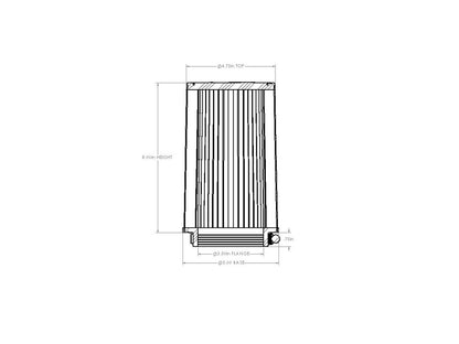 aFe Magnum FORCE Intake Replacement Air Filter w/ D2 Dura-Dry 3-1/2in Fx5in Bx4-3/4in Tx8in H