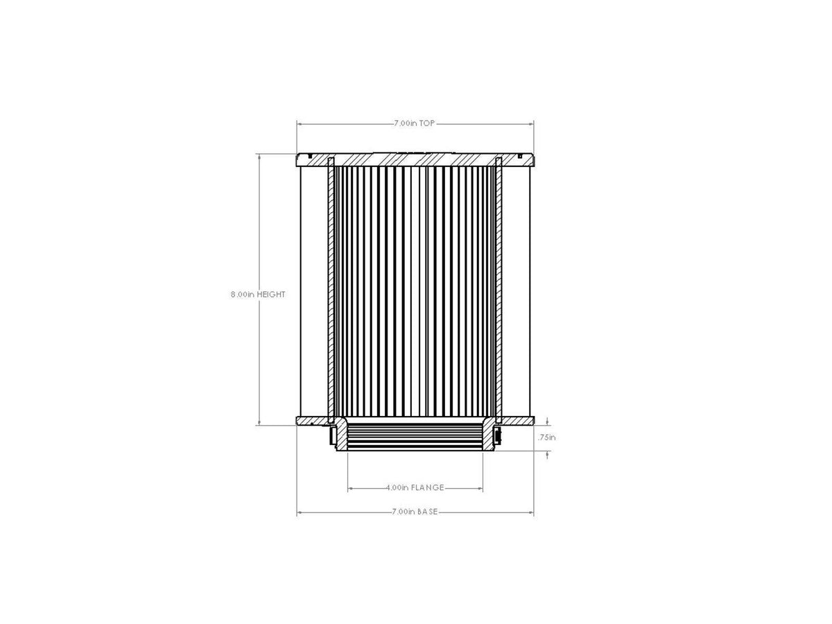 aFe Magnum FORCE Intake Replacement Air Filter w/ D2 Dura-Dry 4in Fx7in Bx7in Tx8in H
