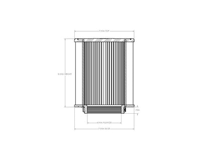 aFe Magnum FORCE Intake Replacement Air Filter w/ D2 Dura-Dry 4in Fx7in Bx7in Tx8in H