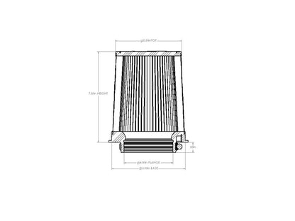 aFe Momentum Intake Replacement Air Filter w/ D2 Dura-Dry Media 4in Fx6in Bx5-1/2in Tx7-1/2in H