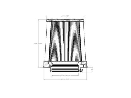 aFe Momentum Intake Replacement Air Filter w/ D2 Dura-Dry Media 5in Fx8in Bx7in Tx9in H