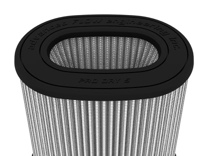 aFe MagnumFLOW Air Filter ProDry S 6.75inX4.75in F x 8.25inX6.25in B (INV) x 7.25X5in T (INV) x 9in