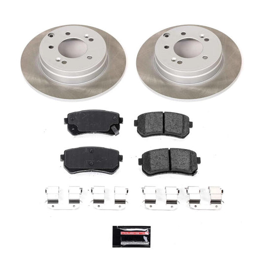 PowerStop 16-20 Kia Optima Rear Semi-Coated Rotor Kit (SC7505)