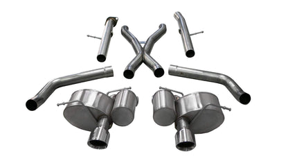 CORSA Xtreme, Sport / 2.75 in Cat-Back 4.5 in Single Tips | 2012-2021 Grand Cherokee SRT 6.4L (21058, 14466)