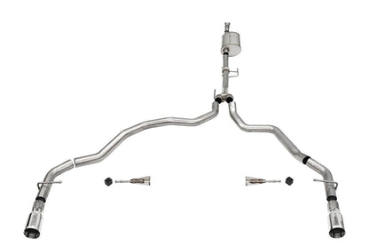 CORSA Sport / 3.0 in Cat-Back Dual Rear Exit | 2021-24 Ford F-150 3.5T EcoBoost (145.4" WB) (21167)