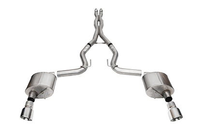 CORSA Xtreme, Sport / 3.0 in Cat-Back 4.5 in Slash Tips | 2024 Mustang GT Coupe (21250, 21254)