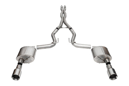 CORSA Xtreme, Sport / 3.0 in Cat-Back 4.5 in Straight Tips | 2024 Mustang GT Coupe (21251, 21255)
