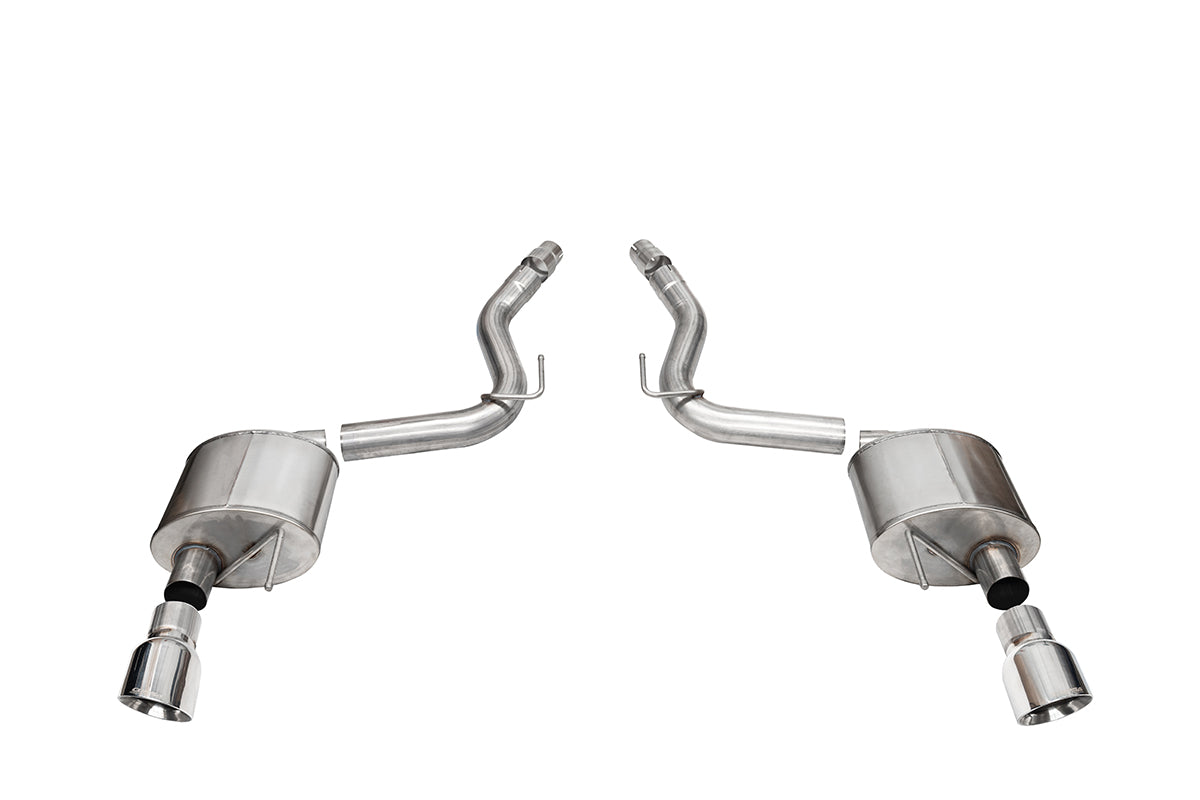 CORSA Sport, Touring / 3.0 in Axle-Back 4.5 in Slash Tips | 2024 Mustang GT Coupe (21252, 21256)