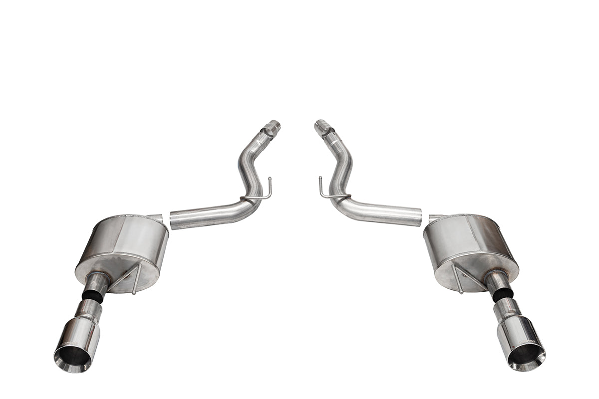 CORSA Sport, Touring / 3.0 in Axle-Back 4.5 in Straight Tips | 2024 Mustang GT Coupe (21253, 21257)