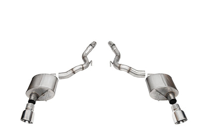 CORSA Sport, Touring / 3.0 in Axle-Back 4.5 in Slash Tips | 2024 Mustang GT Convertible (21272, 21276)