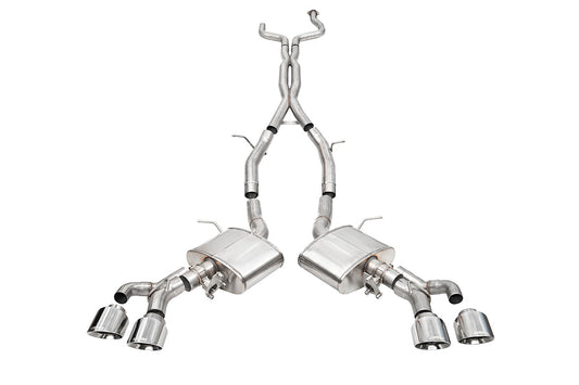 CORSA Xtreme Valved / 3.0 in Cat-Back 4.5 in Slash Tips | 2022+ Cadillac CT4-V Blackwing (21317)
