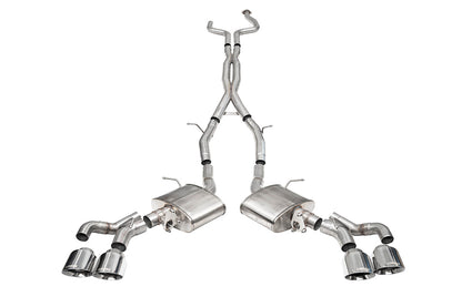 CORSA Xtreme Valved / 3.0 in Cat-Back 4.5 in Slash Tips | 2022+ Cadillac CT5-V Blackwing (21320)