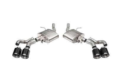 CORSA Sport Valved / 3.0 in Axle-Back 4.5 in Carbon Fiber Twin Tips | 2020+ Cadillac CT5 V | CT5 V Blackwing (21322CF)
