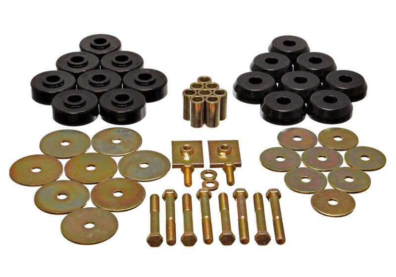 Energy Suspension Body Mount Bushing Set Black (3.4166G) for 59-64 Chevy Bel Air